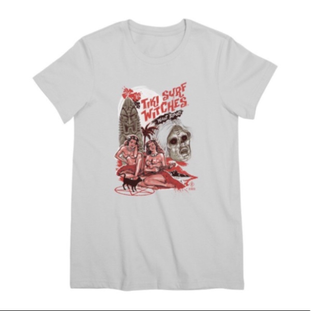 Tiki Surf Witches Want Blood women’s shirt
